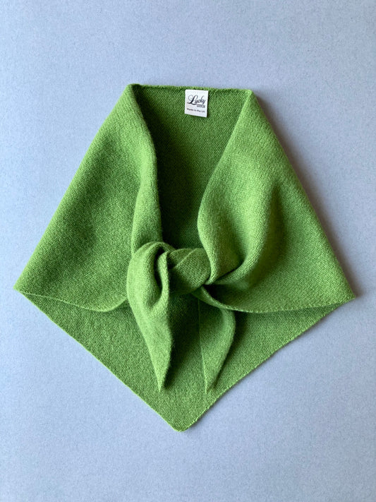 Pickle Green: Lambswool Larger Triangle Scarf - Gina