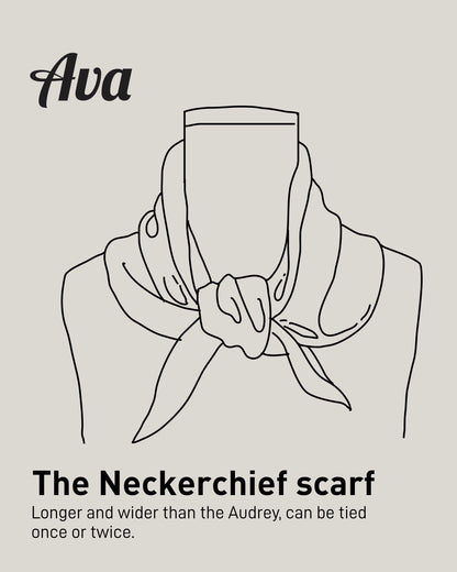 Cobalt Blue: Lambswool Neckerchief Scarf - Ava
