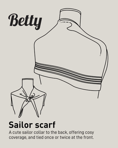 Lipstick Red: Lambswool Sailor Neckerchief Scarf - Betty