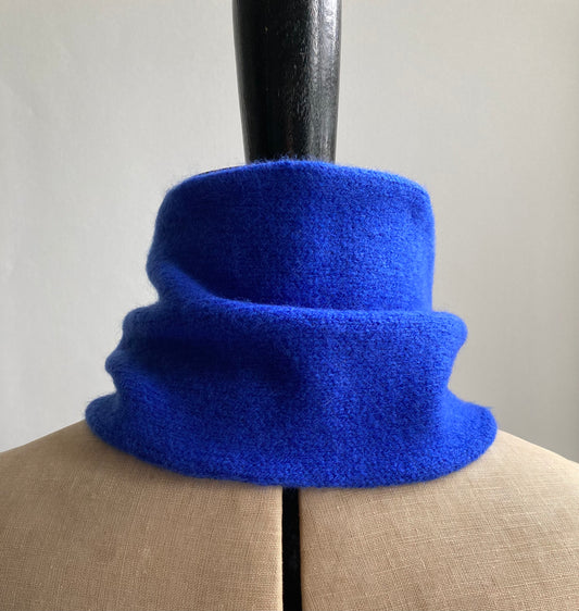 Cobalt Blue: Lambswool Neck-Tie Scarf - Audrey