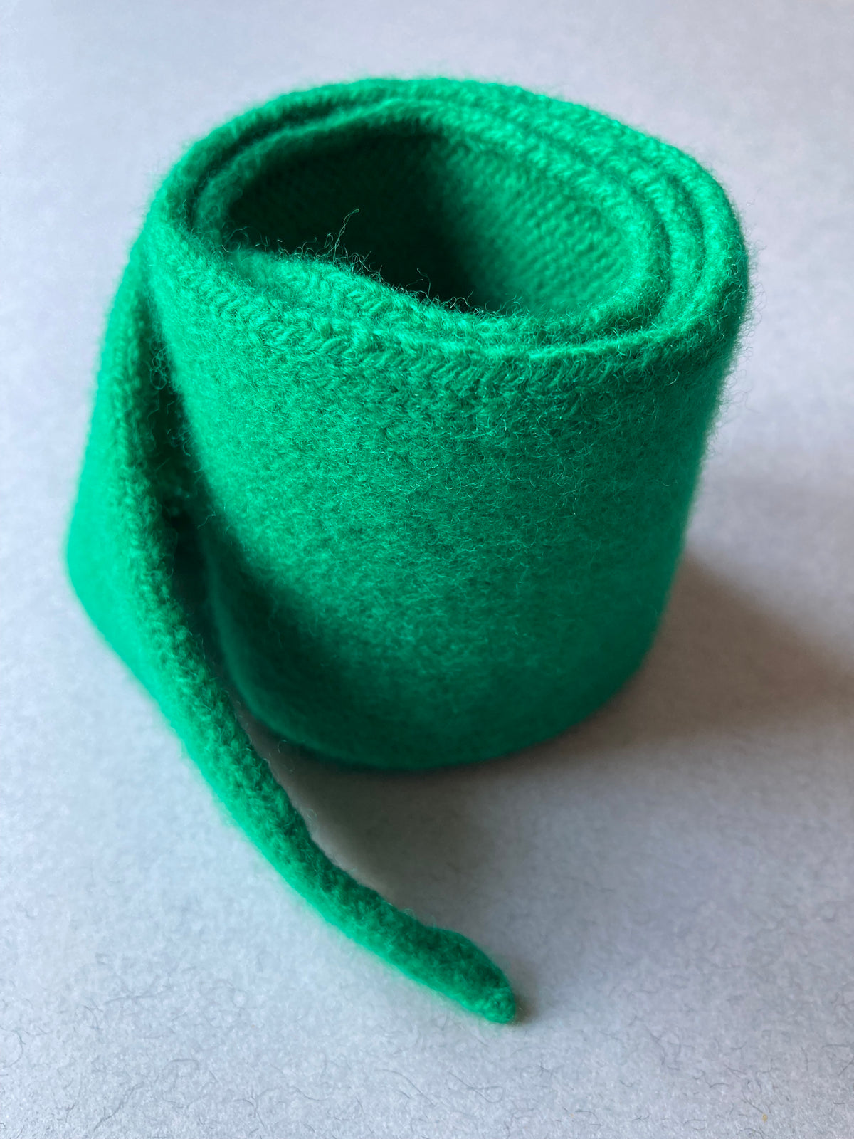 Emerald Green: Lambswool Ribbon Neckerchief Scarf - Lana