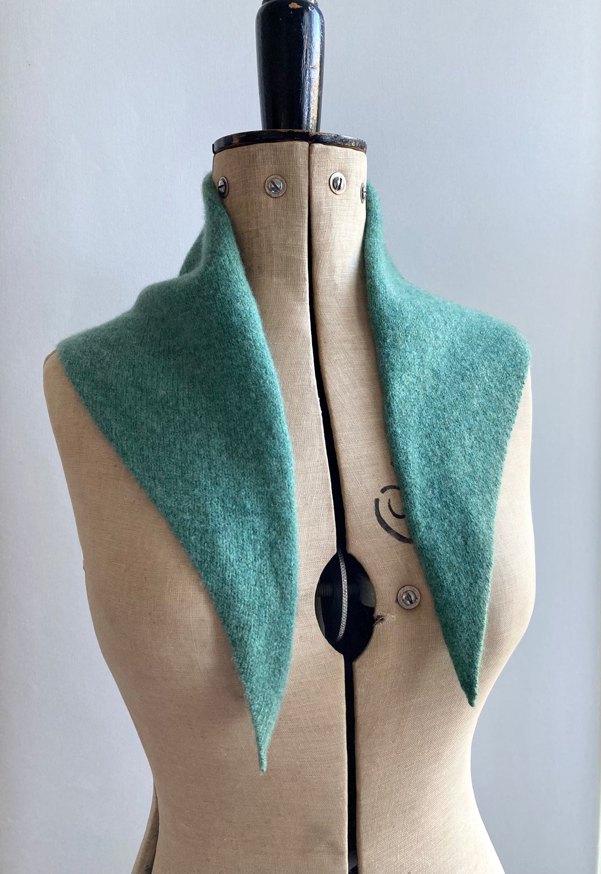Sea Green: Lambswool Triangle Scarf - Romy