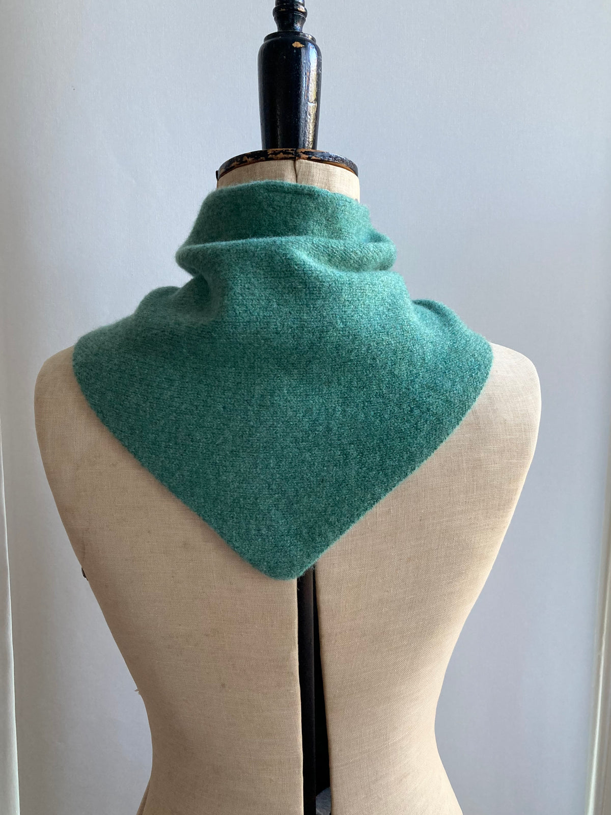 Sea Green: Lambswool Triangle Scarf - Romy