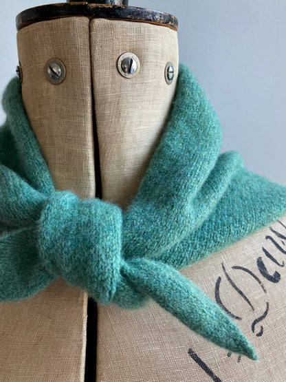 Sea Green: Lambswool Triangle Scarf - Romy