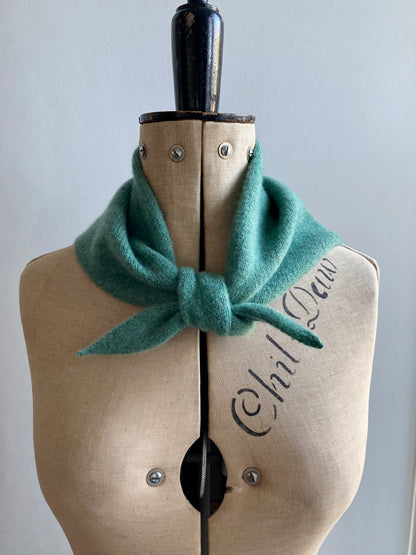Sea Green: Lambswool Triangle Scarf - Romy