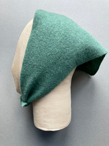 Sea Green: Lambswool Triangle Scarf - Romy