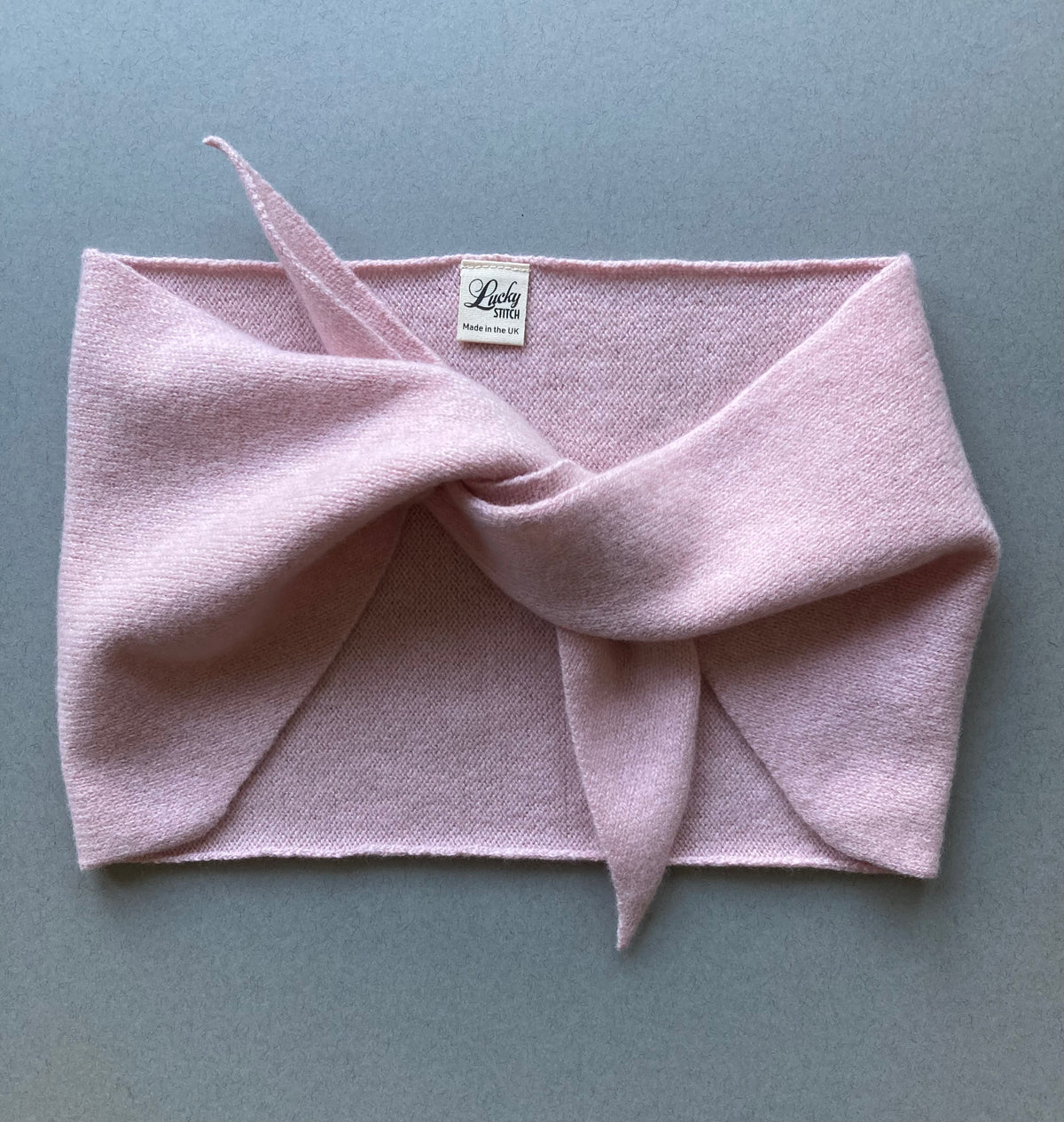Petal Pink: Lambswool Larger Neckerchief Scarf - Cary