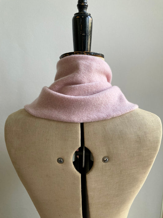 Petal Pink: Lambswool Larger Neckerchief Scarf - Cary