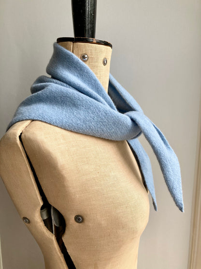 Powder Blue: Lambswool Larger Triangle Scarf - Gina