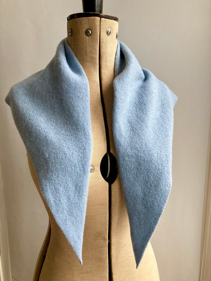 Powder Blue: Lambswool Larger Triangle Scarf - Gina