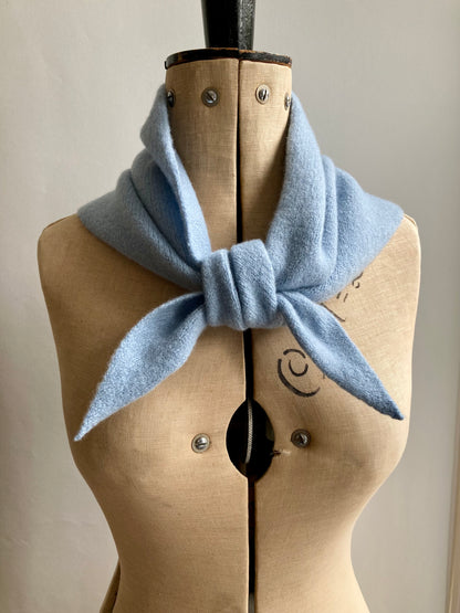 Powder Blue: Lambswool Larger Triangle Scarf - Gina