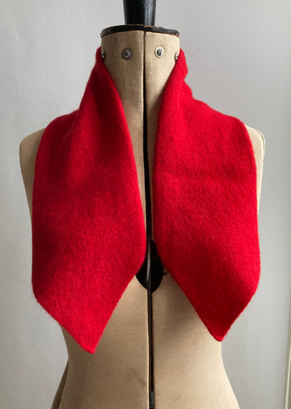 Lipstick Red: Lambswool Neck-Tie Scarf - Audrey