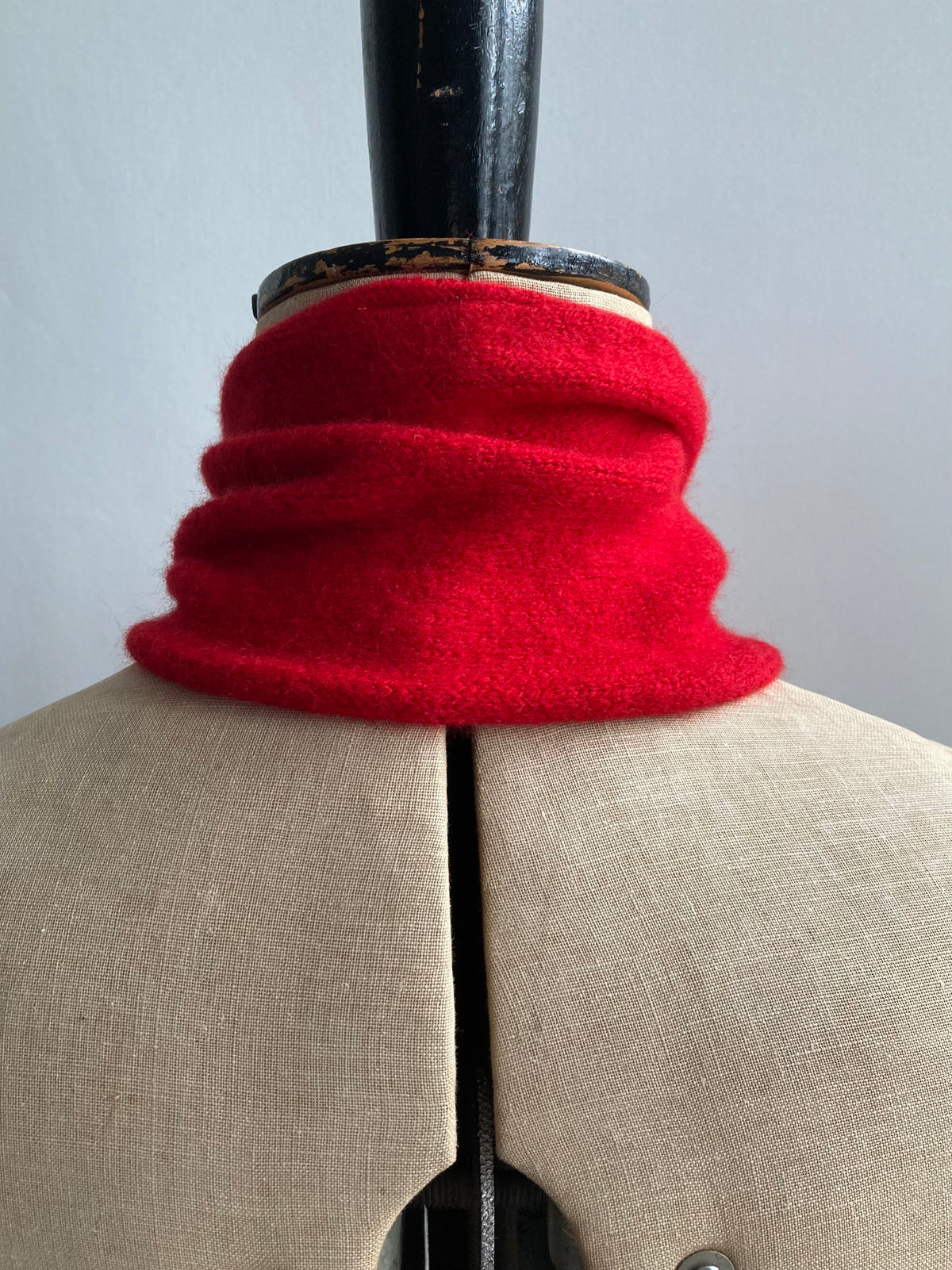 Lipstick Red: Lambswool Neck-Tie Scarf - Audrey