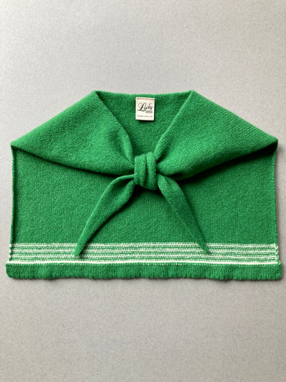 Pea-pod Green: Lambswool Sailor Neckerchief Scarf - Betty