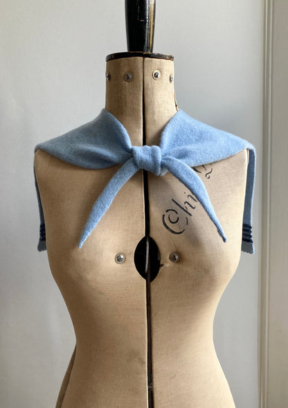 Powder Blue: Lambswool Sailor Neckerchief Scarf - Betty