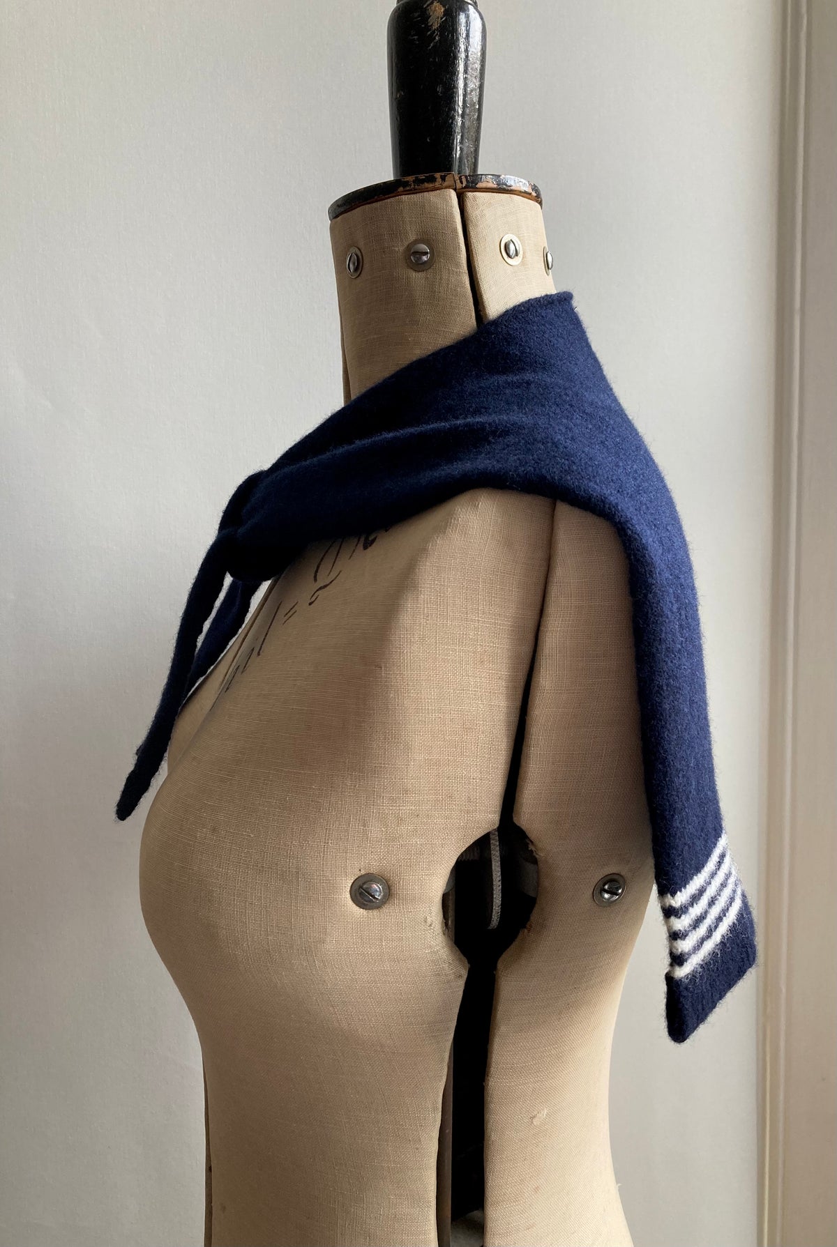 Dark Navy: Lambswool Sailor Neckerchief Scarf - Betty
