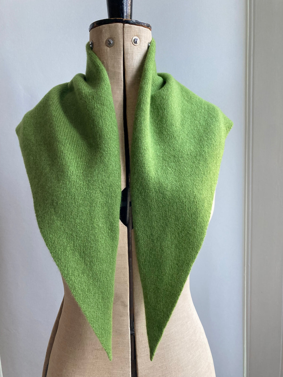 Pickle Green: Lambswool Larger Triangle Scarf - Gina