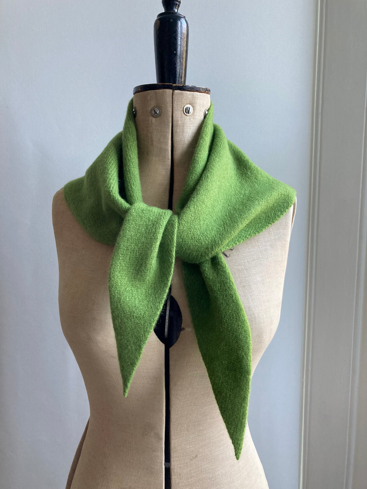 Pickle Green: Lambswool Larger Triangle Scarf - Gina
