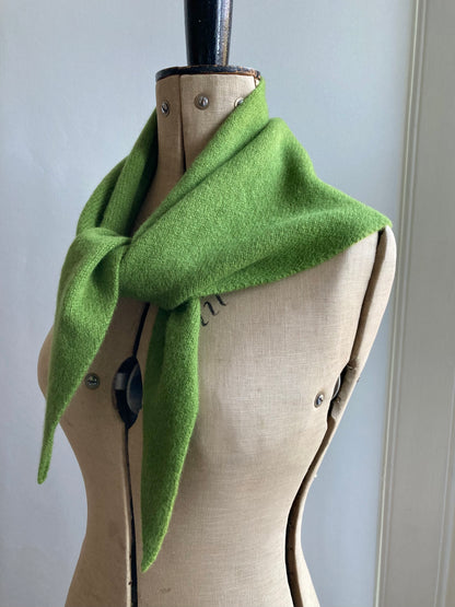 Pickle Green: Lambswool Larger Triangle Scarf - Gina