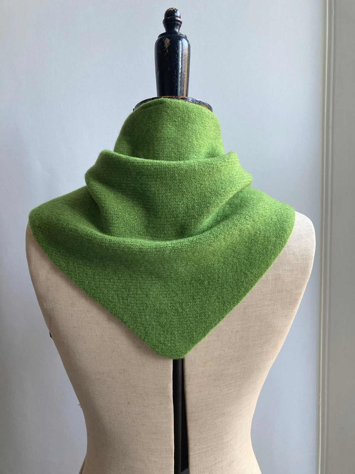 Pickle Green: Lambswool Larger Triangle Scarf - Gina