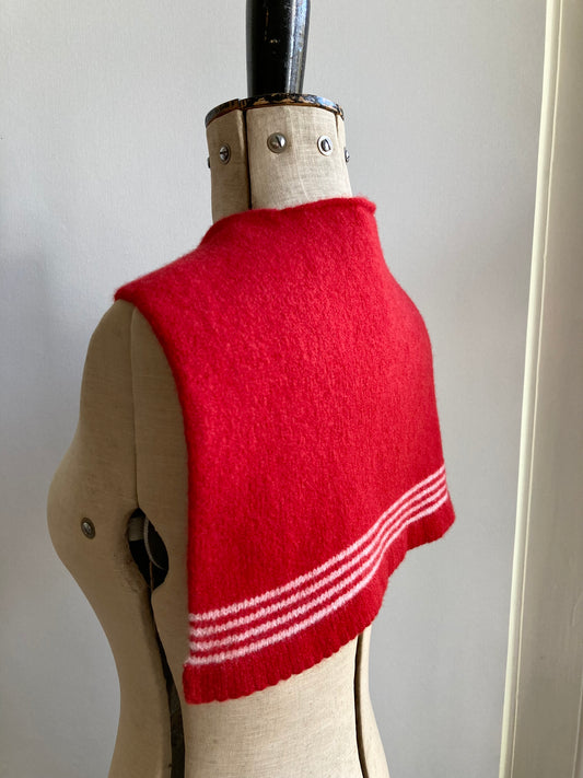 Lipstick Red: Lambswool Sailor Neckerchief Scarf - Betty