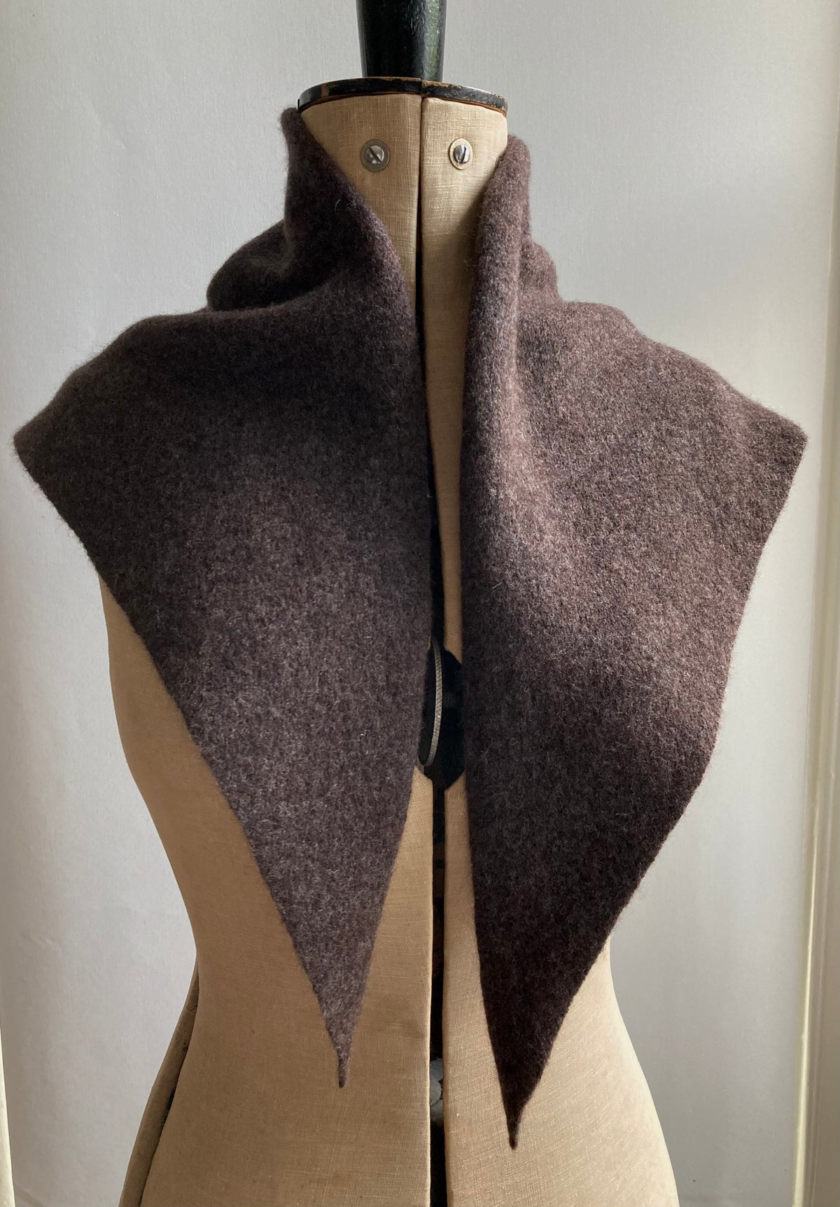 Bitter Chocolate: Lambswool Larger Neckerchief Scarf - Cary