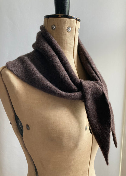 Bitter Chocolate: Lambswool Larger Neckerchief Scarf - Cary