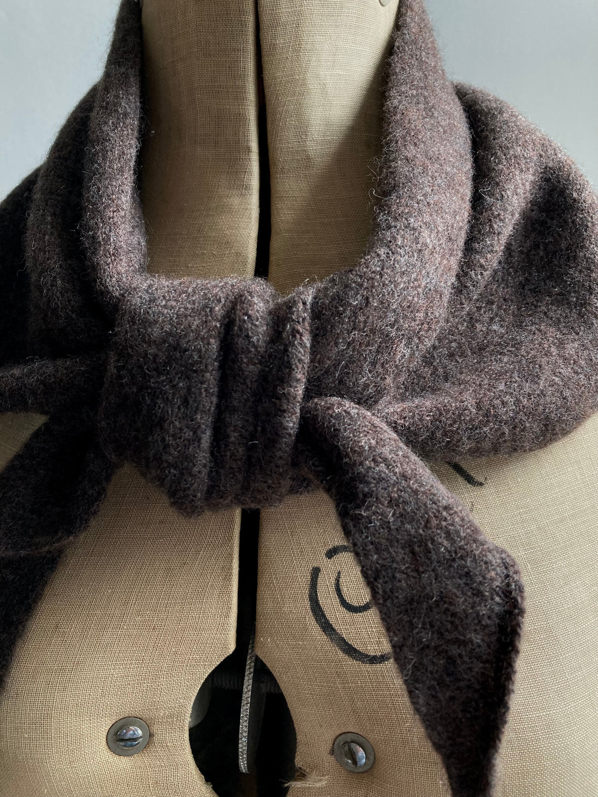 Bitter Chocolate: Lambswool Larger Neckerchief Scarf - Cary