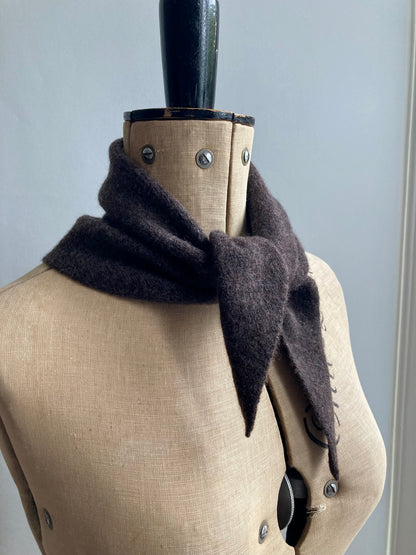 Bitter Chocolate: Lambswool Triangle Scarf - Romy