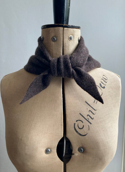 Bitter Chocolate: Lambswool Triangle Scarf - Romy