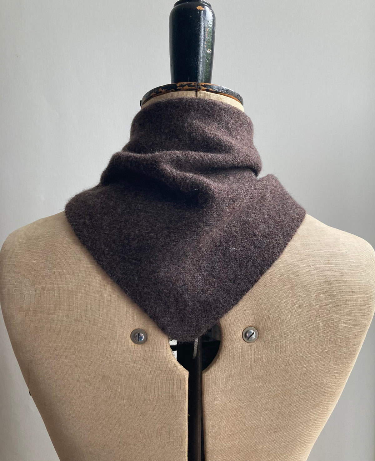 Bitter Chocolate: Lambswool Triangle Scarf - Romy