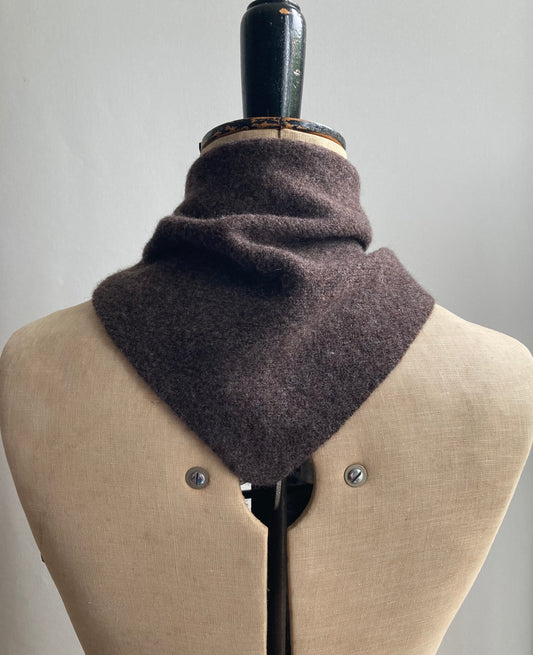 Bitter Chocolate: Lambswool Triangle Scarf - Romy