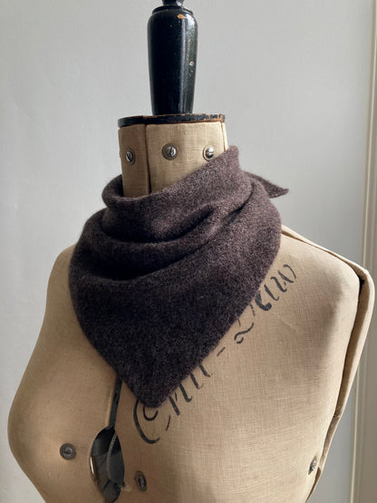 Bitter Chocolate: Lambswool Triangle Scarf - Romy