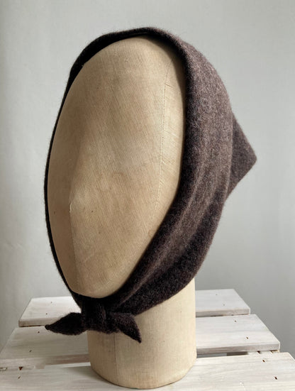 Bitter Chocolate: Lambswool Triangle Scarf - Romy
