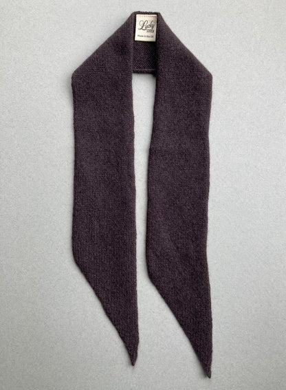 Black Coffee: Lambswool Ribbon Neckerchief Scarf - Lana
