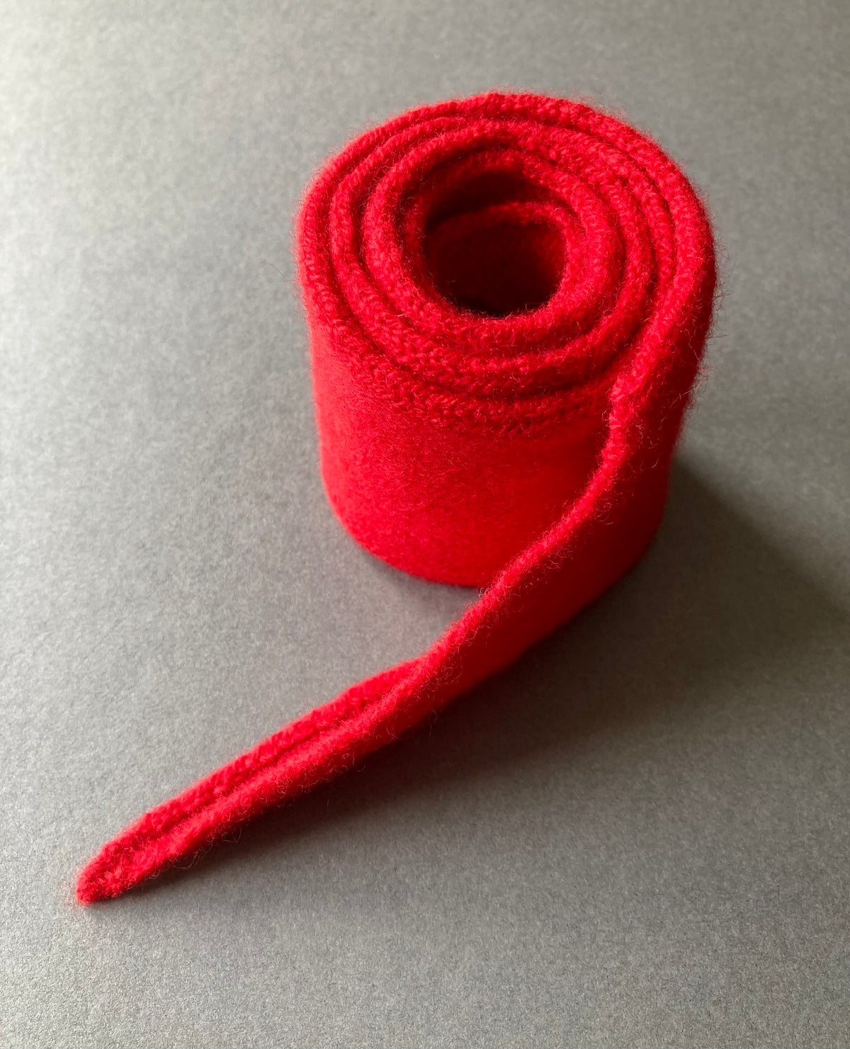Lipstick Red: Lambswool Ribbon Neckerchief Scarf - Lana