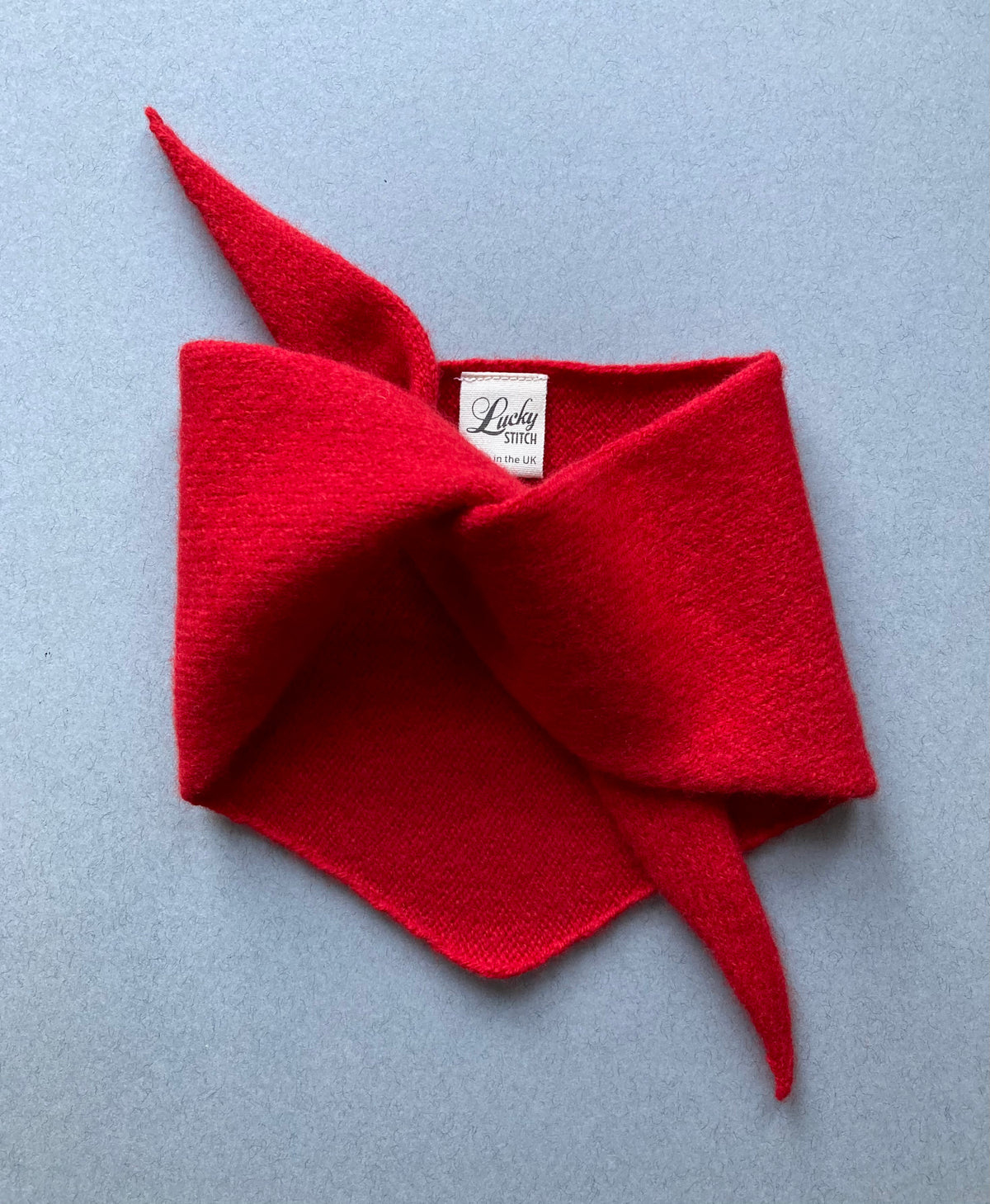 Lipstick Red: Lambswool Mini Bandana Scarf - Etta