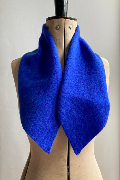 Cobalt Blue: Lambswool Neck-Tie Scarf - Audrey