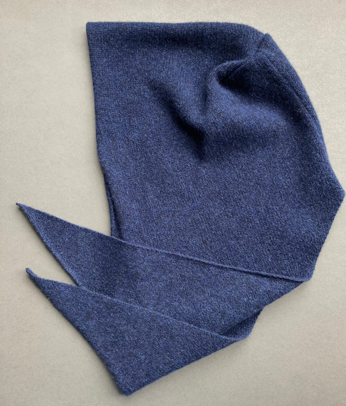 French Navy: Lambswool Hooded Scarf - Grace