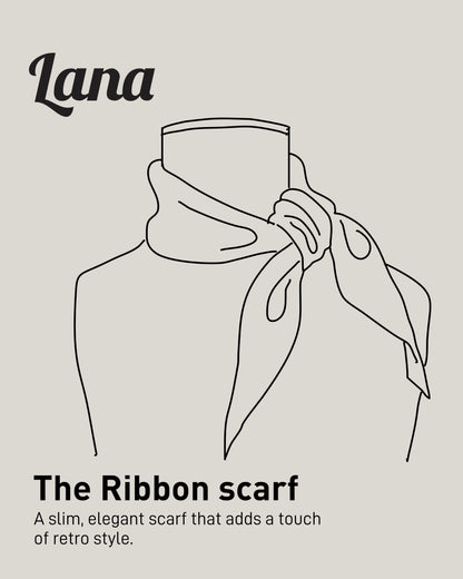 Black Coffee: Lambswool Ribbon Neckerchief Scarf - Lana